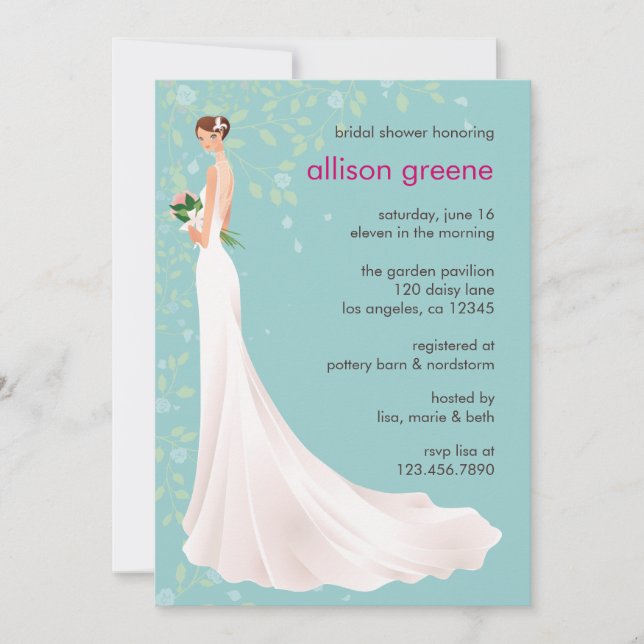 Elegant Bridal Shower Card (Front)