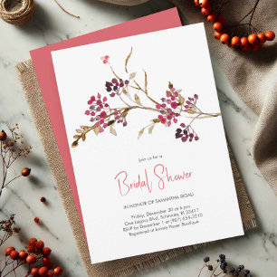 Elegant Bridal Shower Christmas Party  Invitation