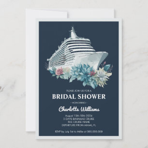 Elegant Bridal Shower Cruise Ship Invitation
