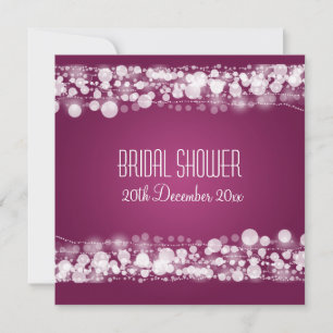 Elegant Bridal Shower  Dotted Plum Invitation