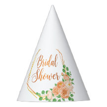 Elegant Bridal Shower Floral and Gold Art