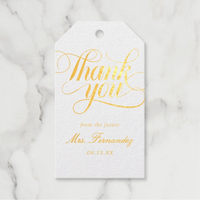 Elegant Bridal Shower Gift Tags (Front)