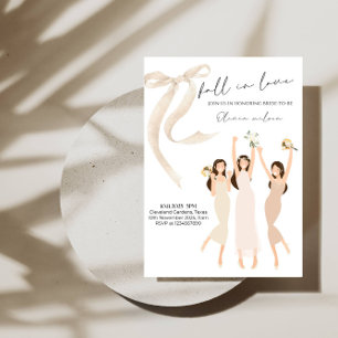 Elegant Bridal Shower- Happy Bride & Bridesmaid  Invitation