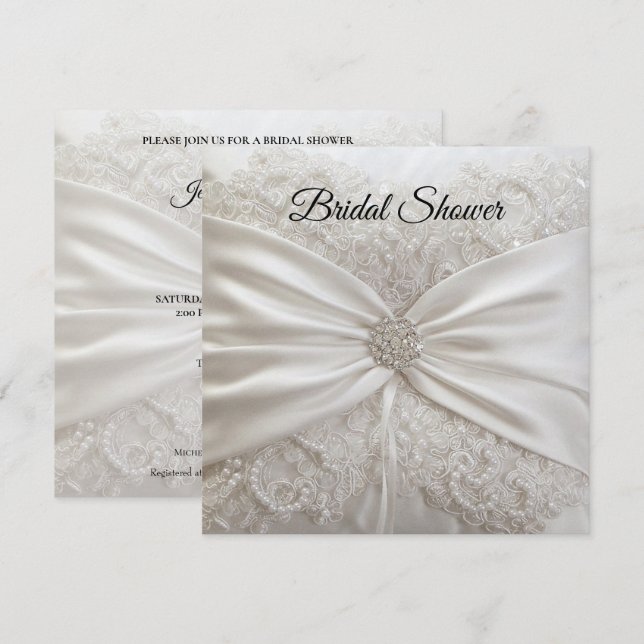 Elegant Bridal Shower Invitation (Front/Back)