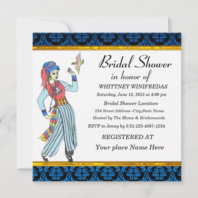 Elegant Bridal Shower Invitation (Front)