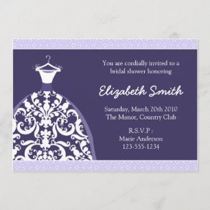 Elegant Bridal Shower Invitation (Purple)