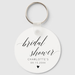 Elegant Bridal Shower Key Ring