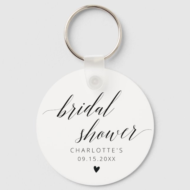 Elegant Bridal Shower  Key Ring (Front)