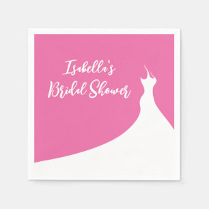 Elegant Bridal Shower Napkin fuchsia