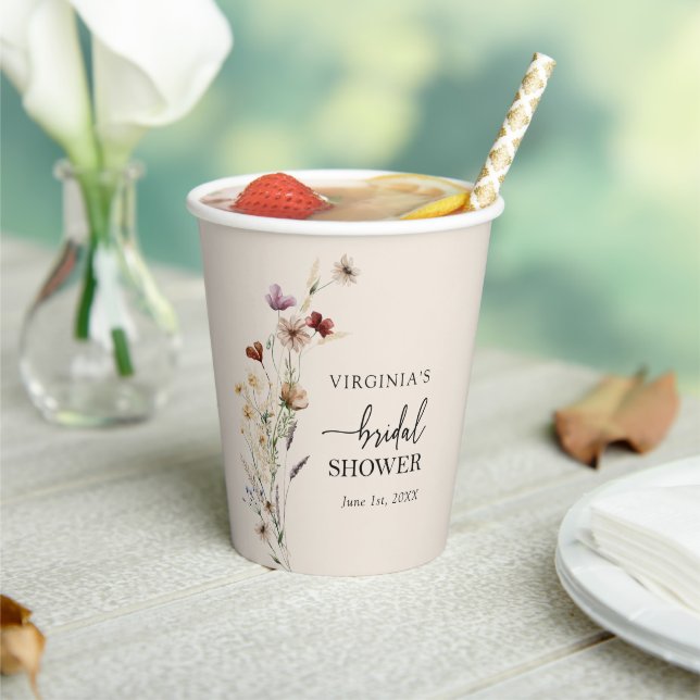 Elegant Bridal Shower Paper Cup (Insitu)