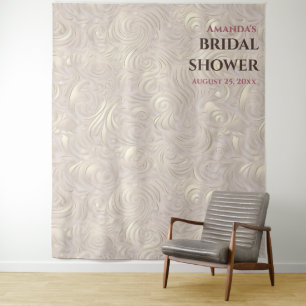 Elegant Bridal Shower Photo Booth Backdrop Tapestry
