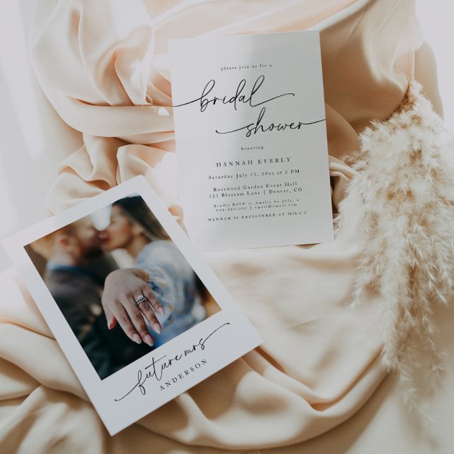 Elegant Bridal Shower Photo Invitation (Creator Uploaded)