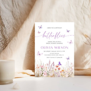 Elegant Bridal Shower Timelife of Butterflies Invitation
