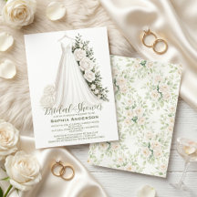 Elegant Bridal Shower with Wedding Dress