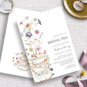 Elegant Bridal Tea Floral Invitation