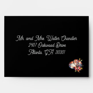 Elegant Bride and Groom Wedding Bands Envelope