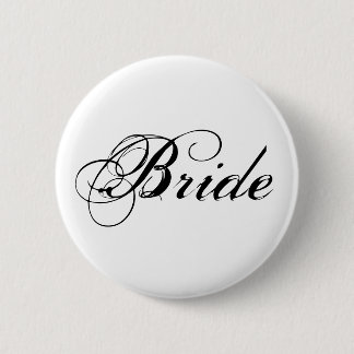 Elegant Bride Bridal Party Button