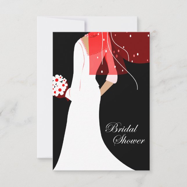 elegant bride bridal shower invitation (Front)