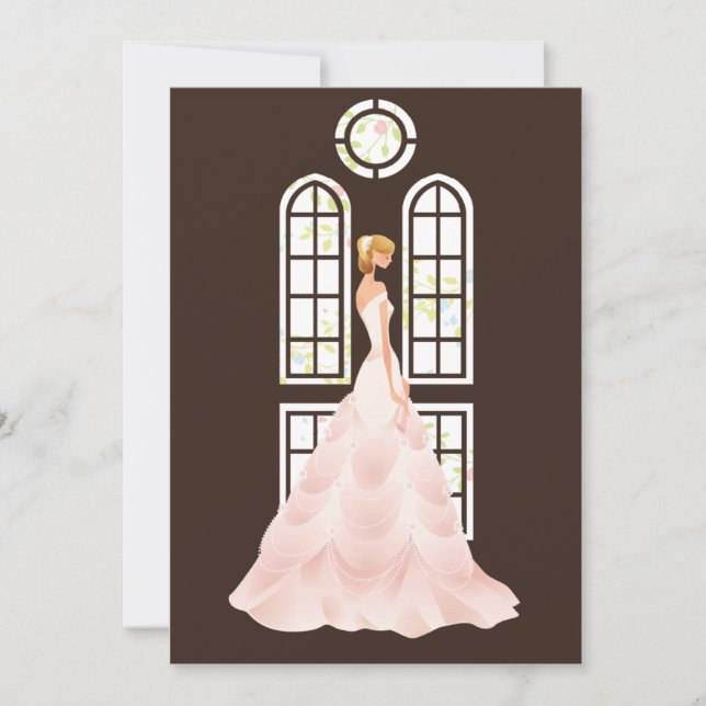 Elegant Bride Bridal Shower Invitation (Front)