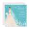 Elegant Bride Bridal Shower Invitation Turquoise