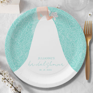 Elegant Bride Bridal Shower Paper Plate