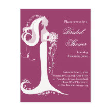 Elegant Bride Bridal Shower Party Invitation 3