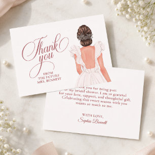 Elegant Bride Bridal Shower Thank You Card