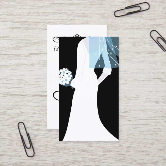 elegant bride business card (Front/Back In Situ)