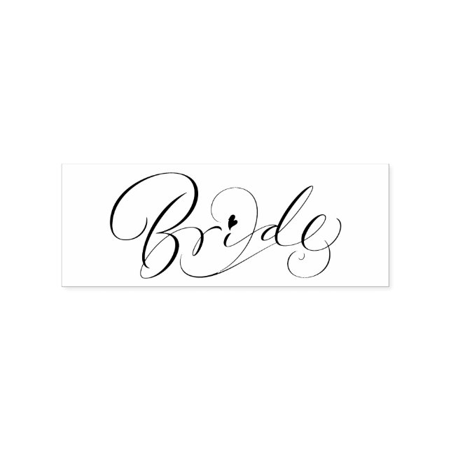 Elegant Bride Calligraphy Fancy Script Signature Rubber Stamp (Imprint)