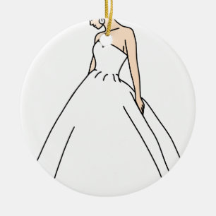 Elegant Bride Ceramic Tree Decoration