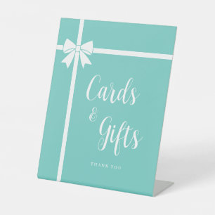Elegant Bride & Co. Bridal Shower Cards & Gifts Pedestal Sign