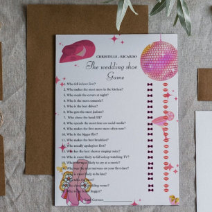 Elegant Bride & Groom Bridal Shower Game Card