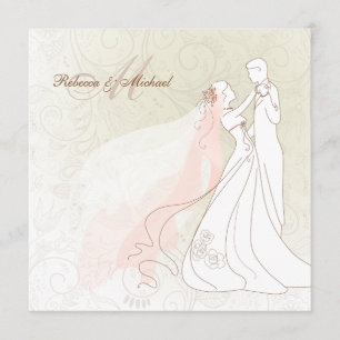 Elegant Bride & Groom First Dance Wedding Invites