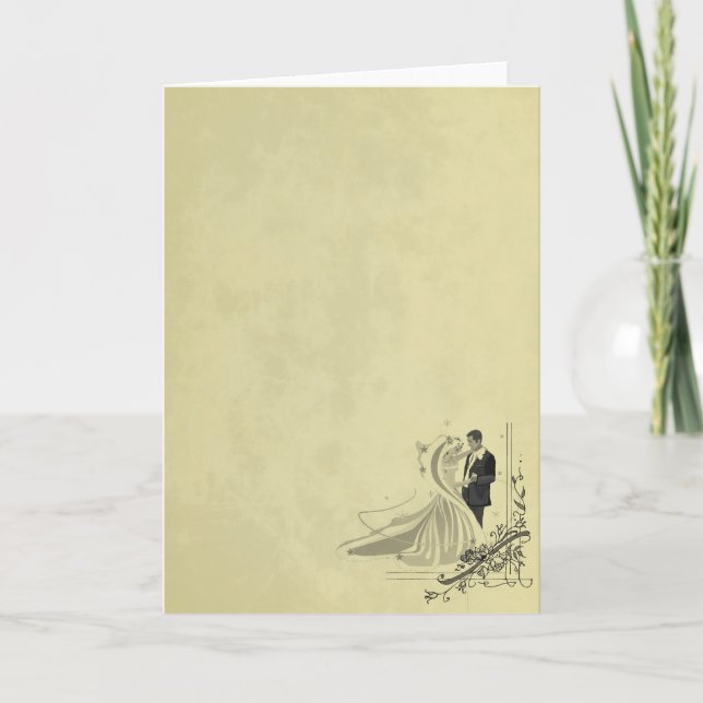 Elegant Bride & Groom Wedding Announcement (Front)