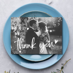 Elegant Bride Groom Wedding Thank You  Card