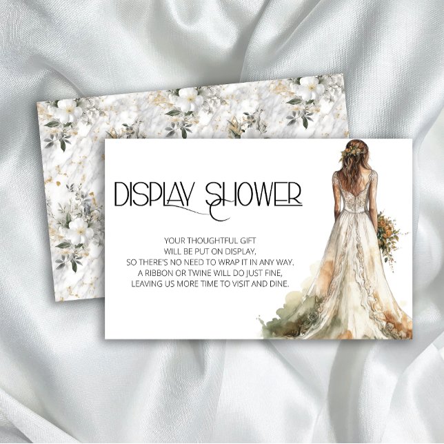 Elegant Bride in Wedding Gown Display shower Stationery (Creator Uploaded)