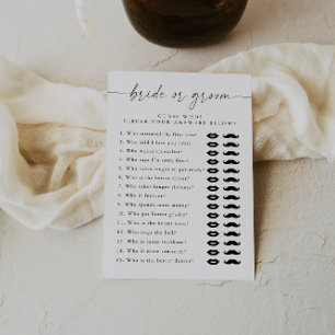 Elegant Bride Or Groom Wedding Bridal Shower Game Invitation