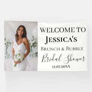 Elegant Bride Photo Brunch & Bubbly Bridal Shower Banner