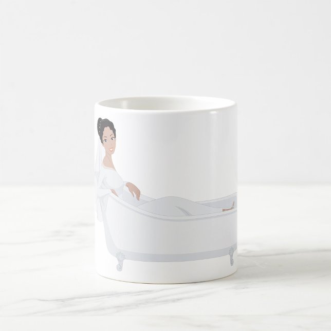 Elegant Bride Relaxing in Bathtub Wedding Design  Coffee Mug (Creator Uploaded)