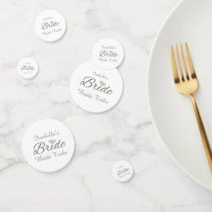 Elegant Bride Script Diamond Accent Bridal Shower Confetti