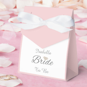 Elegant Bride Script Diamond Accent Bridal Shower Favour Box