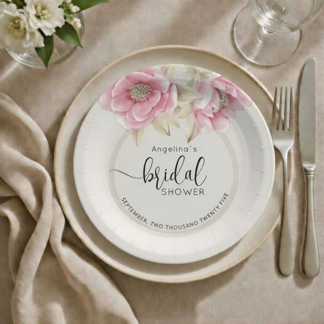 Elegant Bride Shower Paper Plates (Creator Uploaded)