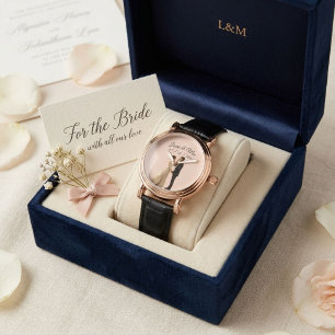 Elegant Bride Wedding Gift Custom Keepsake Watch