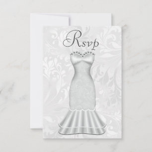 Elegant Brides Wedding Gown Rsvp Card