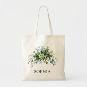 ELEGANT BRIDESMAID GIFT EUCALYPTUS FOLIAGE  TOTE BAG