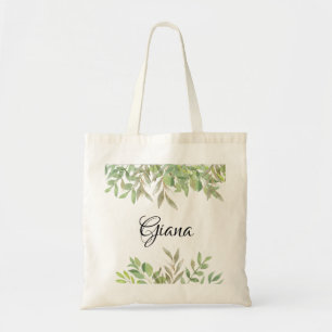 Elegant Bridesmaid Gift Foliage Tote Bag