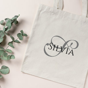 Elegant Bridesmaid Gift Monogram Tote Bag