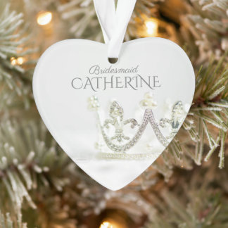 Elegant Bridesmaid Request or Thank You Gift Bag Ornament