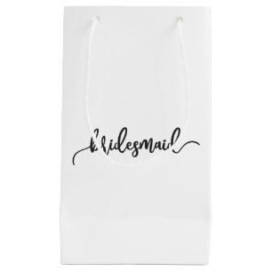 Elegant Bridesmaid Wedding Calligraphy   Gift Bag