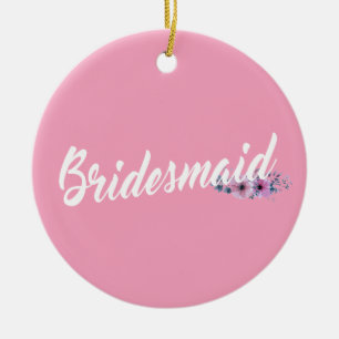 Elegant Bridesmaid Wedding Calligraphy Ornament